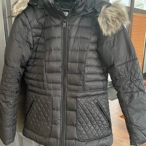 The North Face Gotham Black Hooded Coat Small